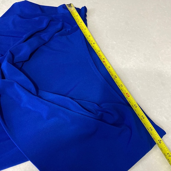Joseph Ribkoff Royal Blue off shoulder Midi dress , ruffles front size 8 ⭐️⭐️⭐️ - Picture 6 of 11